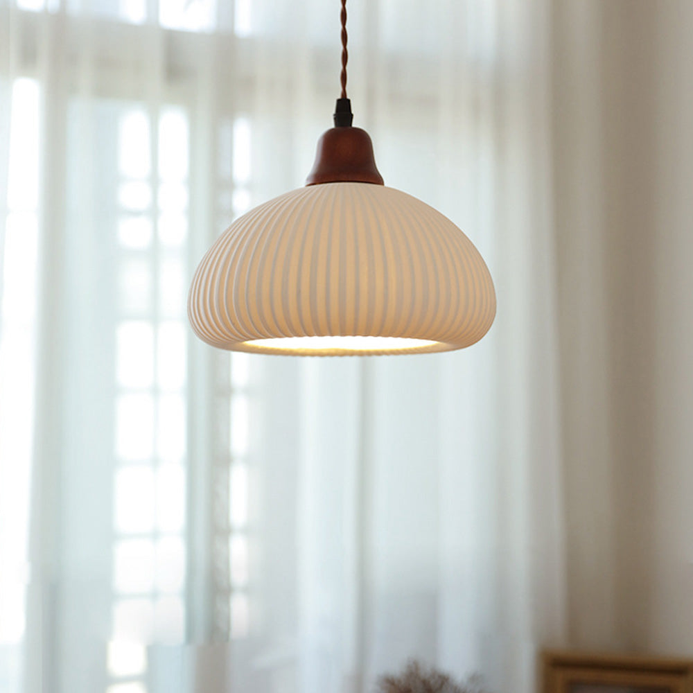 Ceramic Pendant Light | D5.91-9.06 in | Rustic Hanging Lamp | Cozy Home Lighting | Brick by Brick