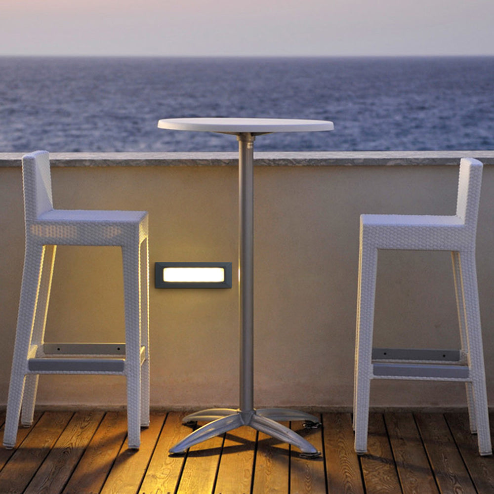Rectangular LED Deck Step Light | Orr Outdoor Fixture 9.1″ × 3.1″ | Metal & Acrylic | Brick by Brick