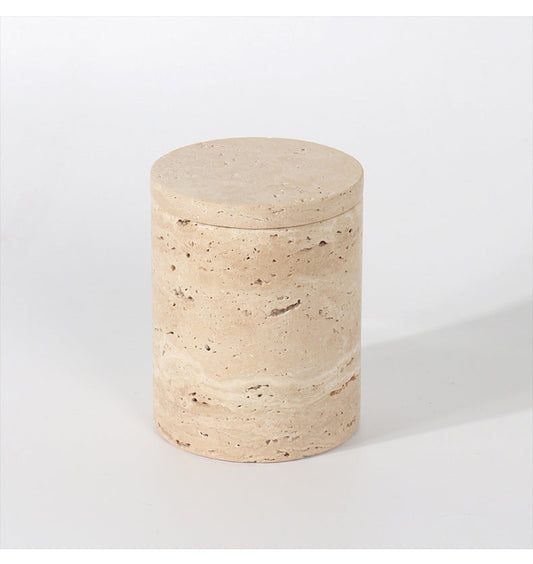 Stone Jewelry Organizer | 3.5 × 4.5 in| Travertine Marble | Elegant Home Storage | Brick by Brick