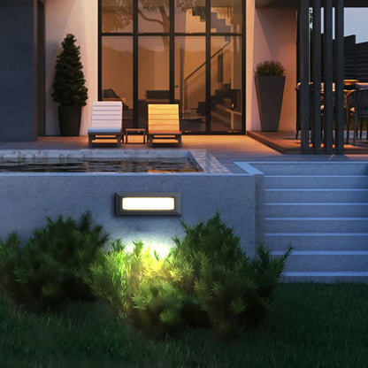 Rectangular LED Deck Step Light | Orr Outdoor Fixture 9.1″ × 3.1″ | Metal & Acrylic | Brick by Brick