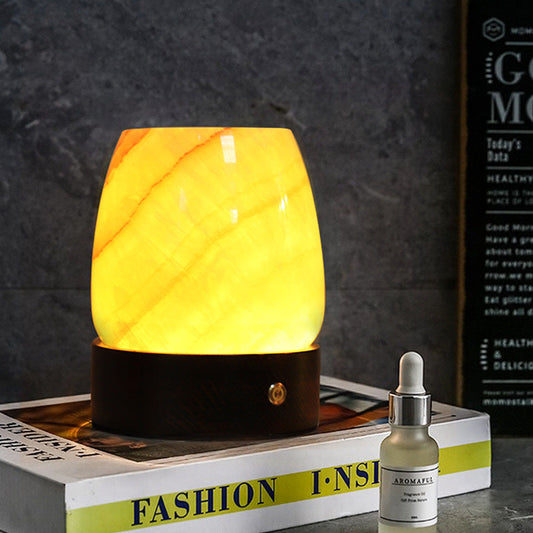 Marble Aromatherapy Lamp | 5 x 4 in | Solid Stone Diffuser | USB-C LED Night Light | Brick by Brick