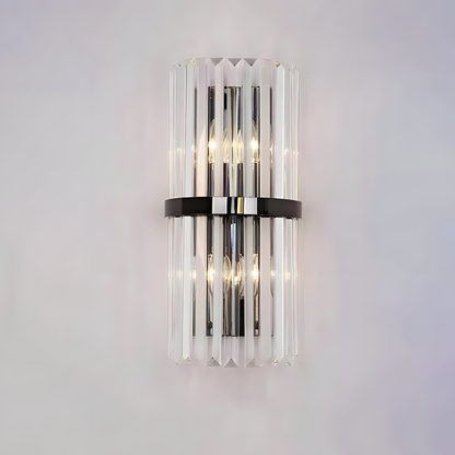 Luxurious Crystal Wall Light | Stainless Steel  | Contemporary Living Room Sconce | Brick by Brick