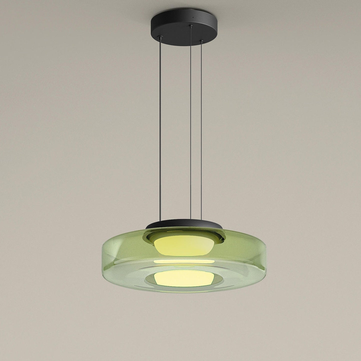 Creative Glass Pendant Lamp | Single layers- Three Layers | Modern Round Design | Warm LED Hanging Light | Brick by Brick