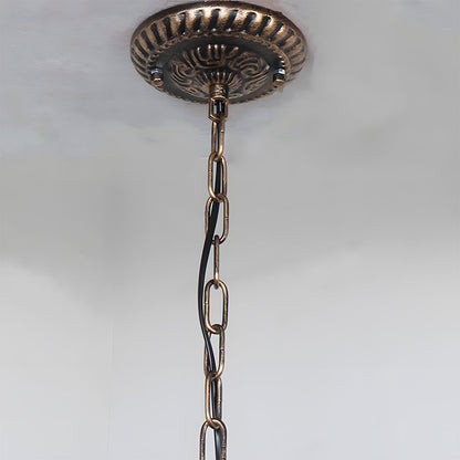 Vintage Bronze Chandelier | 4/6/8 Light Dining Room Ceiling Fixture in Iron | Brick by Brick