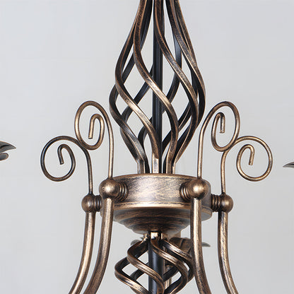 Vintage Bronze Chandelier | 4/6/8 Light Dining Room Ceiling Fixture in Iron | Brick by Brick