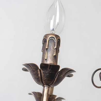 Vintage Bronze Chandelier | 4/6/8 Light Dining Room Ceiling Fixture in Iron | Brick by Brick