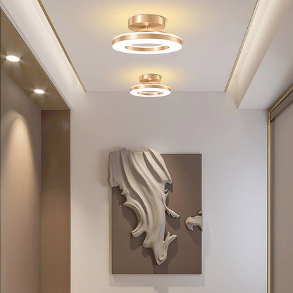 Modern Iron Hallway LED Ceiling Light | 7.87–19.68 in Diameter | Gold Finish Minimalist | Fixture | Brick by Brick