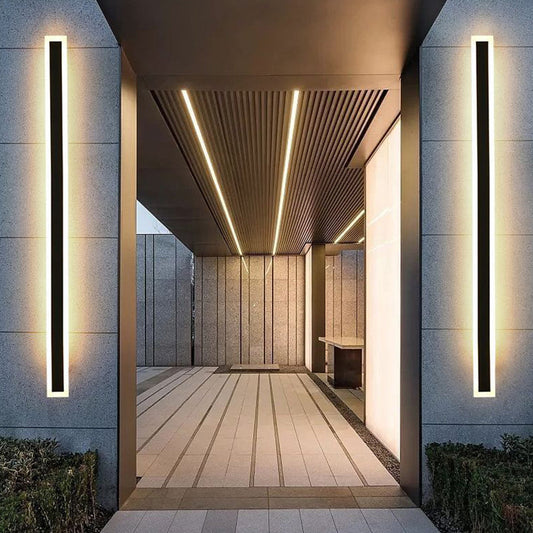 LED Outdoor Wall Lights | 11.8–47.2 x 3.1 in | Waterproof IP65 Modern Acrylic Lighting | Brick by Brick