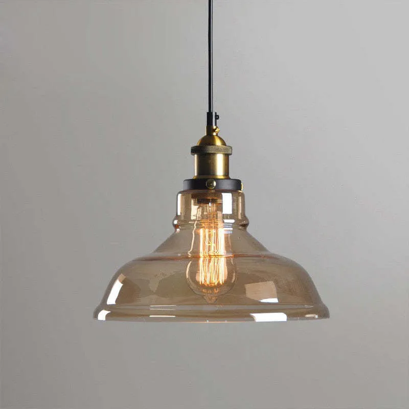 Scandinavian Glass Pendant Light | Clear, Grey & Amber | Elegant Home Accent | Brick by Brick