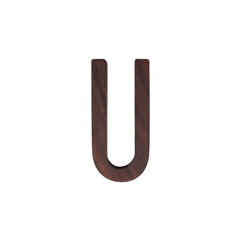 Black Walnut Letters | 2 x 3 x 0.4 in | Personalized Wooden Decoration | Desk or Wall Accent | Brick by Brick