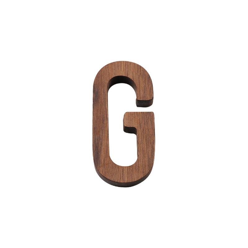 Black Walnut Letters | 2 x 3 x 0.4 in | Personalized Wooden Decoration | Desk or Wall Accent | Brick by Brick