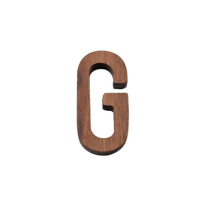Black Walnut Letters | 2 x 3 x 0.4 in | Personalized Wooden Decoration | Desk or Wall Accent | Brick by Brick