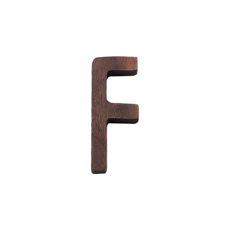 Black Walnut Letters | 2 x 3 x 0.4 in | Personalized Wooden Decoration | Desk or Wall Accent | Brick by Brick