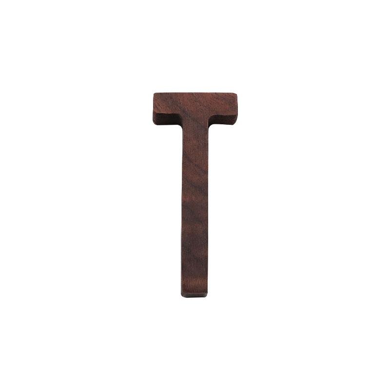 Black Walnut Letters | 2 x 3 x 0.4 in | Personalized Wooden Decoration | Desk or Wall Accent | Brick by Brick