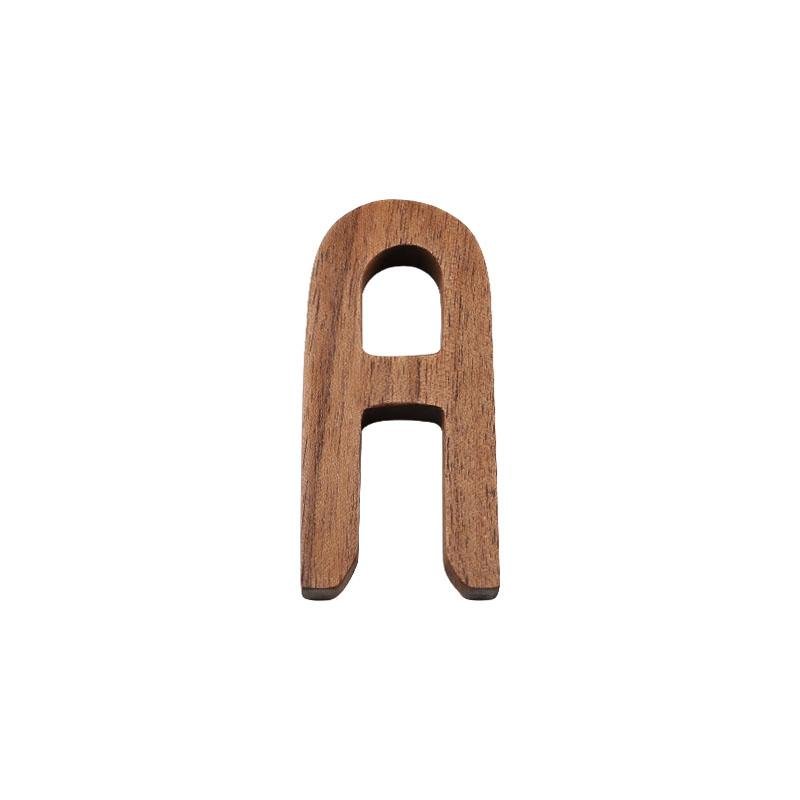 Black Walnut Letters | 2 x 3 x 0.4 in | Personalized Wooden Decoration | Desk or Wall Accent | Brick by Brick