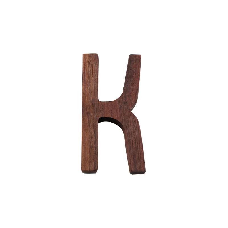 Black Walnut Letters | 2 x 3 x 0.4 in | Personalized Wooden Decoration | Desk or Wall Accent | Brick by Brick