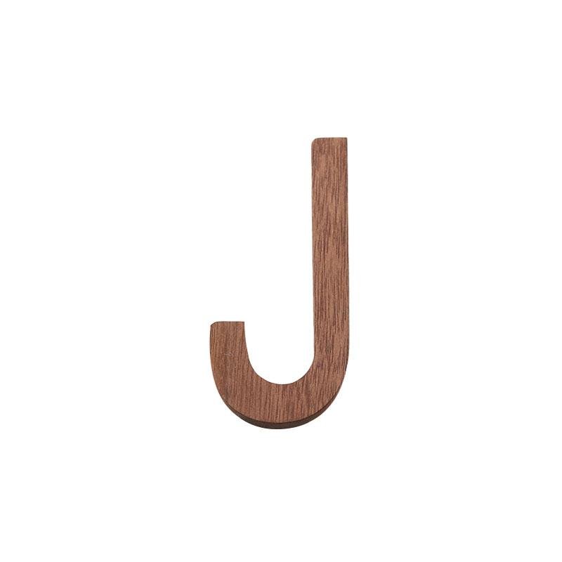 Black Walnut Letters | 2 x 3 x 0.4 in | Personalized Wooden Decoration | Desk or Wall Accent | Brick by Brick