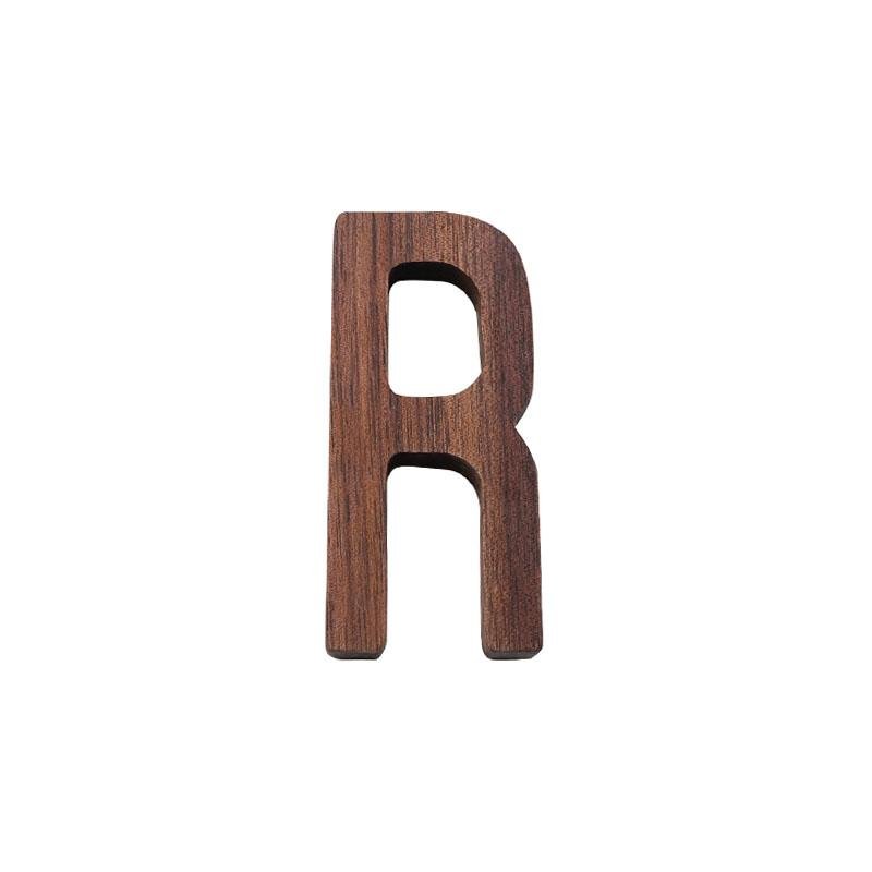 Black Walnut Letters | 2 x 3 x 0.4 in | Personalized Wooden Decoration | Desk or Wall Accent | Brick by Brick