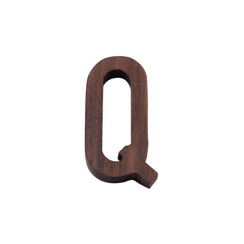 Black Walnut Letters | 2 x 3 x 0.4 in | Personalized Wooden Decoration | Desk or Wall Accent | Brick by Brick