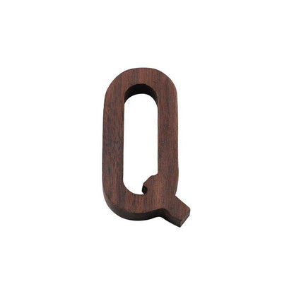 Black Walnut Letters | 2 x 3 x 0.4 in | Personalized Wooden Decoration | Desk or Wall Accent | Brick by Brick