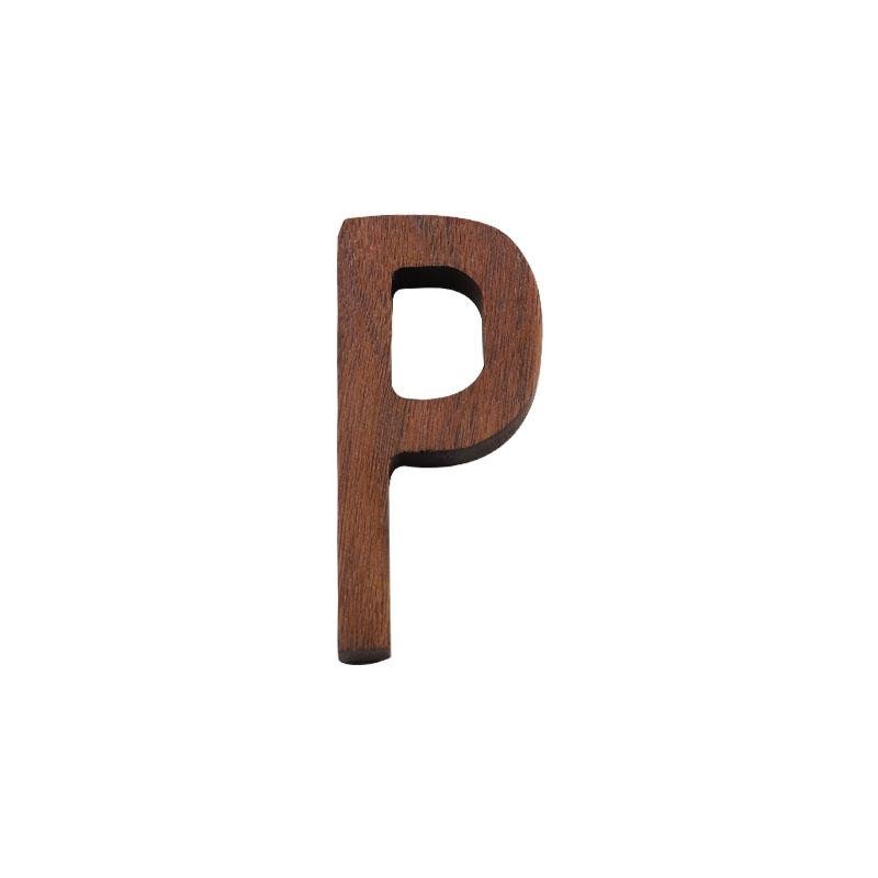 Black Walnut Letters | 2 x 3 x 0.4 in | Personalized Wooden Decoration | Desk or Wall Accent | Brick by Brick