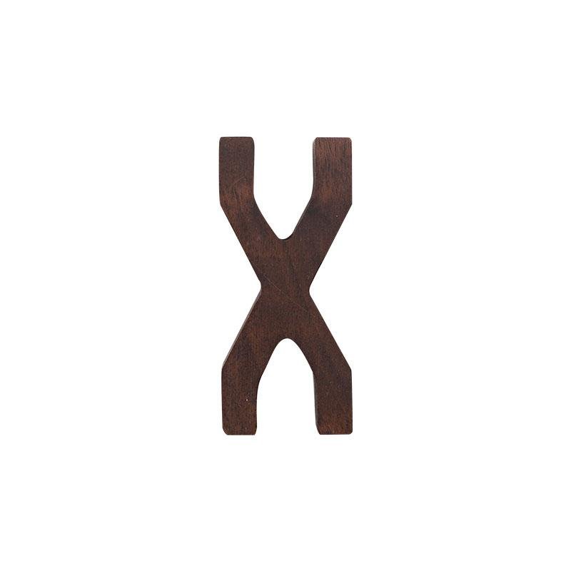 Black Walnut Letters | 2 x 3 x 0.4 in | Personalized Wooden Decoration | Desk or Wall Accent | Brick by Brick