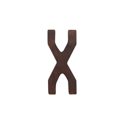 Black Walnut Letters | 2 x 3 x 0.4 in | Personalized Wooden Decoration | Desk or Wall Accent | Brick by Brick
