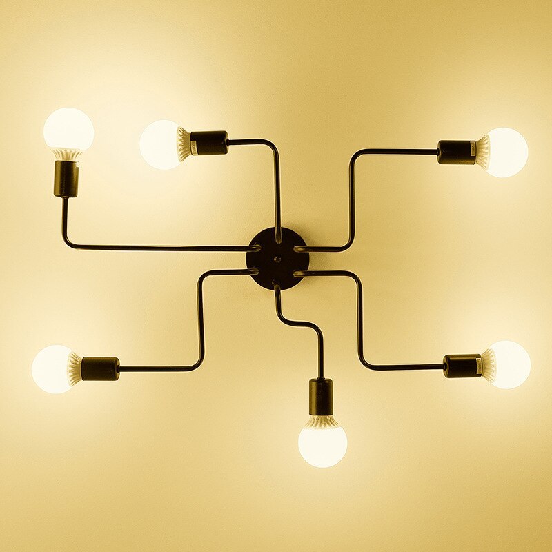 Vintage Industrial Metal Ceiling Lamp | 23.6 - 31.5 in | 4-6-8 Bulb Options | Minimalist Design | Brick by Brick