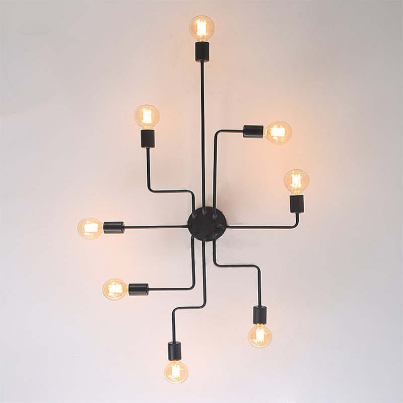 Vintage Industrial Metal Ceiling Lamp | 23.6 - 31.5 in | 4-6-8 Bulb Options | Minimalist Design | Brick by Brick