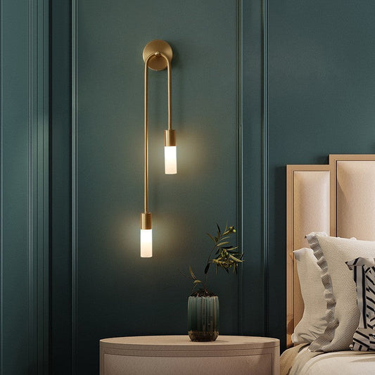 Contemporary Gold LED Wall Light | 3.9 x 29.6 in | Indoor Hallway & Staircase | Set of 2 | Brick by Brick