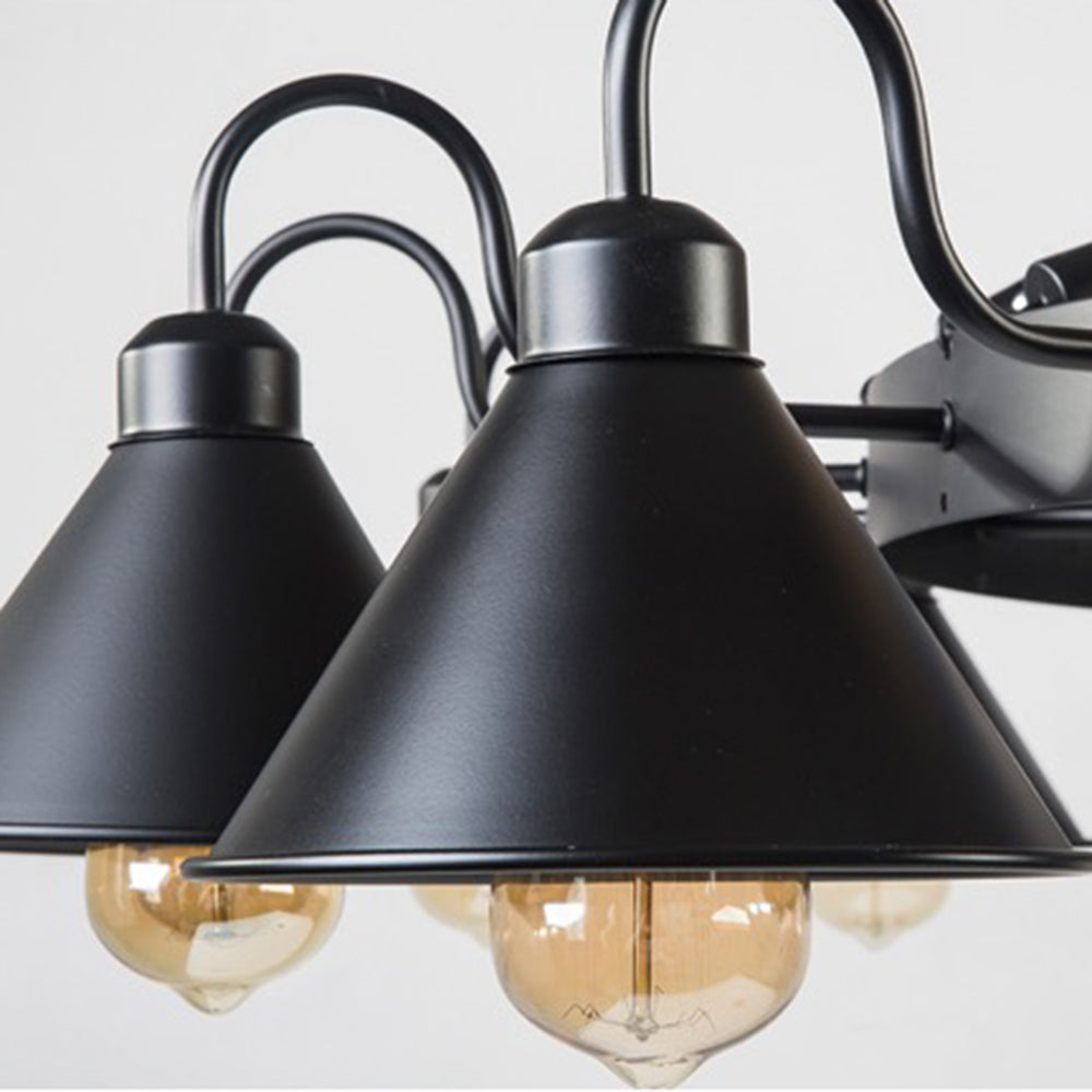 Vintage Industrial Rope Chandelier | 37.4/59 x 19.7 x 23.6 in | 9 or 17 Lights | Black Finish | Brick by Brick