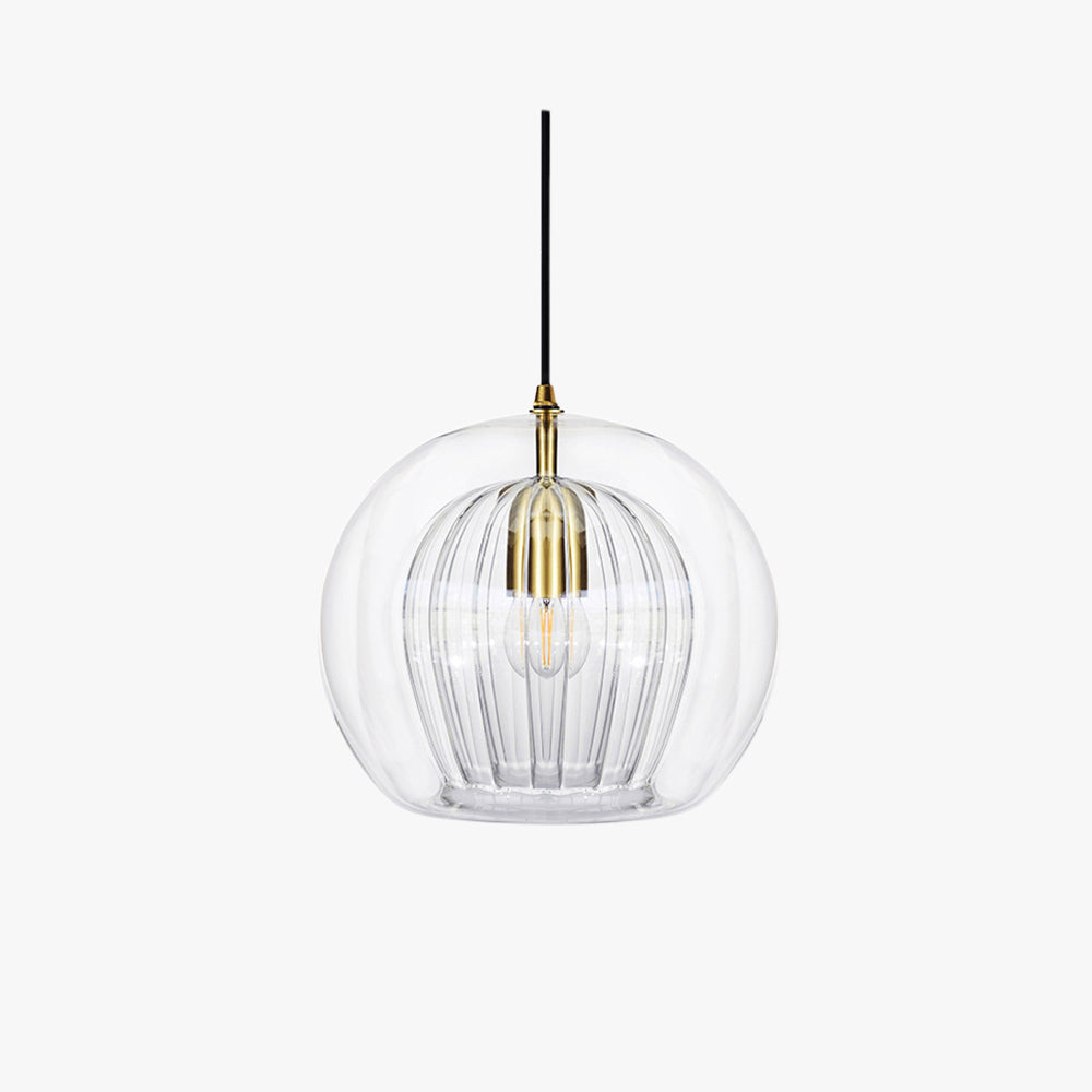 Hailie Glass Pendant Light | 5.9–9.8 in | Clear & Amber | LED Accent Lighting | Brick by Brick