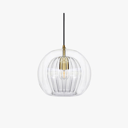 Hailie Glass Pendant Light | 5.9–9.8 in | Clear & Amber | LED Accent Lighting | Brick by Brick