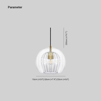 Hailie Glass Pendant Light | 5.9–9.8 in | Clear & Amber | LED Accent Lighting | Brick by Brick