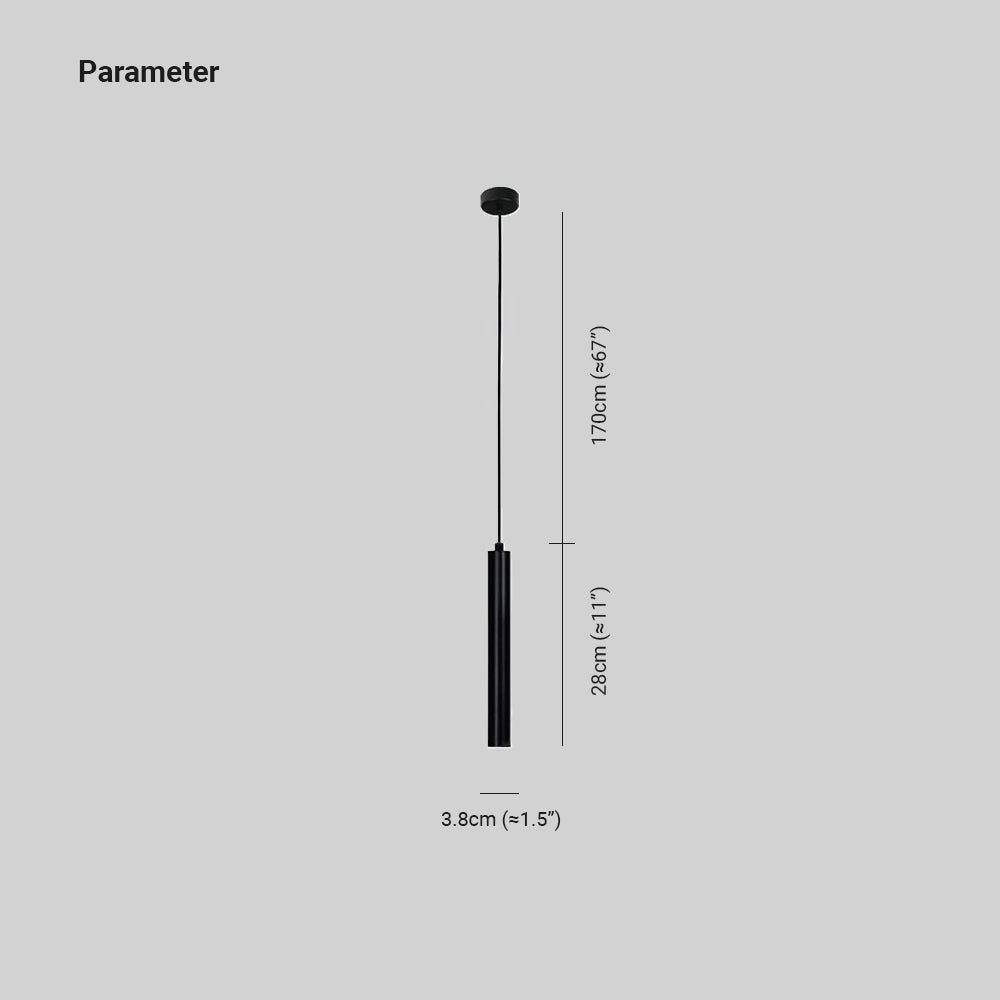 Sanna Black Pendant Light | 1.5 x 11 in | Modern Ceiling Lighting | Metal Accent | Brick by Brick