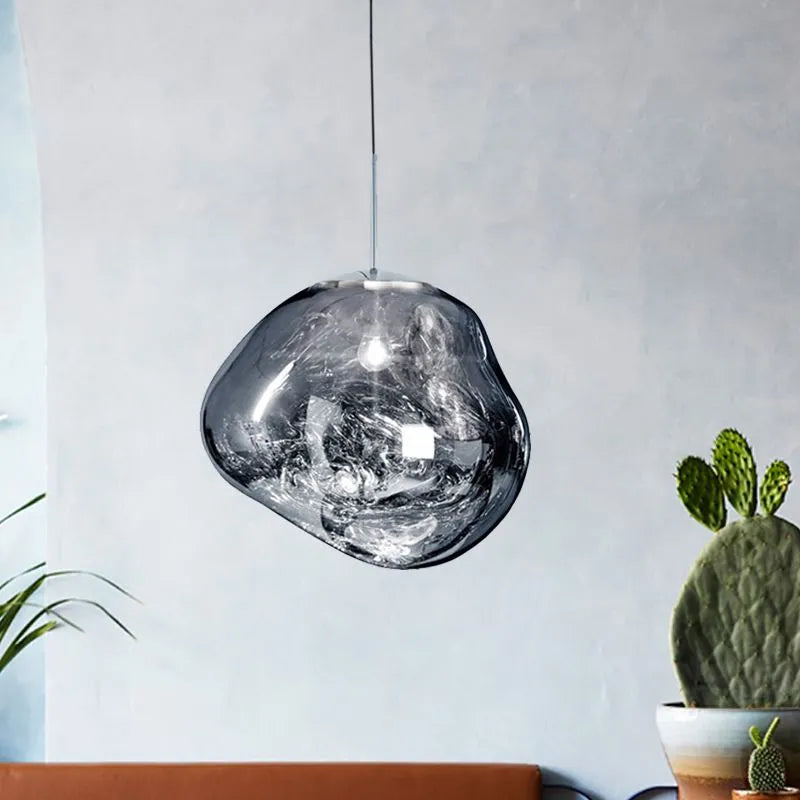 Glass Globe Pendant Light | 7.9 - 15.0 in | Glass Pendant | 4 Colors | Metal Frame | Brick by Brick