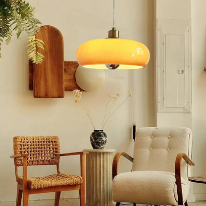 Nordic Art Glass Hanging Light | 3.94 x 11.02 in | Soft Glow Pendant | Elegant Home Lighting | Brick by Brick
