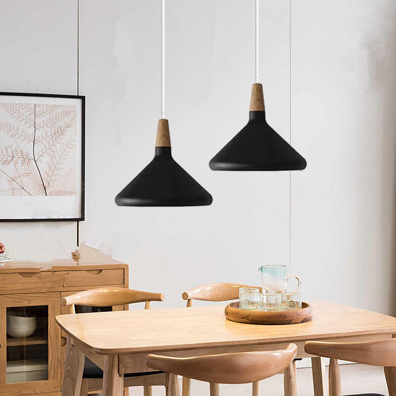 Nordic Macaron Pendant Light | Wooden Accent | Minimalist Charm | D7.09"-15.35" | Brick by Brick