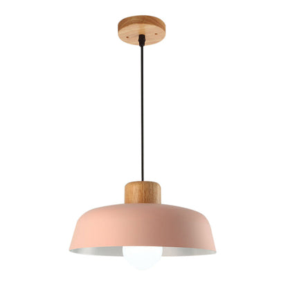 Nordic Creative Pendant Lamp | Natural Wood & Aluminum | Modern Home Lighting | 11.81 x 5.51 in | Brick by Brick