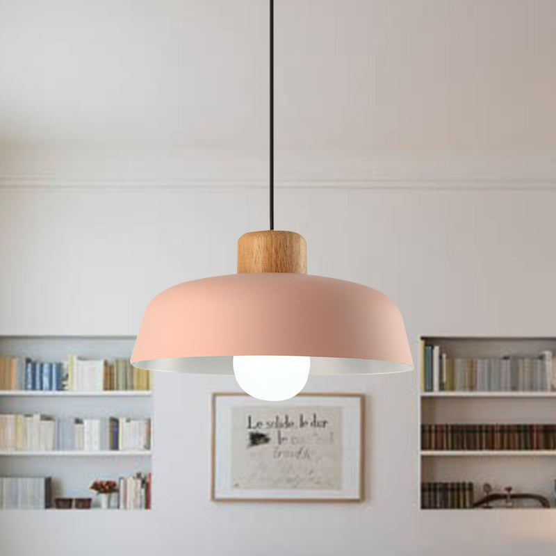Nordic Creative Pendant Lamp | Natural Wood & Aluminum | Modern Home Lighting | 11.81 x 5.51 in | Brick by Brick