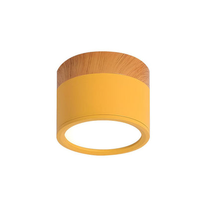 Cylinder Flush Ceiling Light | H2.36–2.75 in | Compact Modern LED Fixture| Sleek Aluminum | Brick by Brick