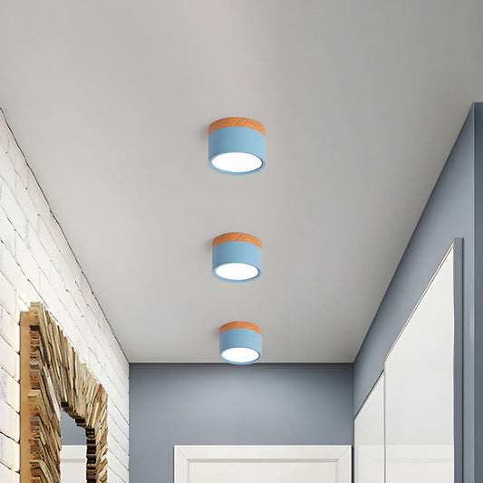 Cylinder Flush Ceiling Light | H2.36–2.75 in | Compact Modern LED Fixture| Sleek Aluminum | Brick by Brick