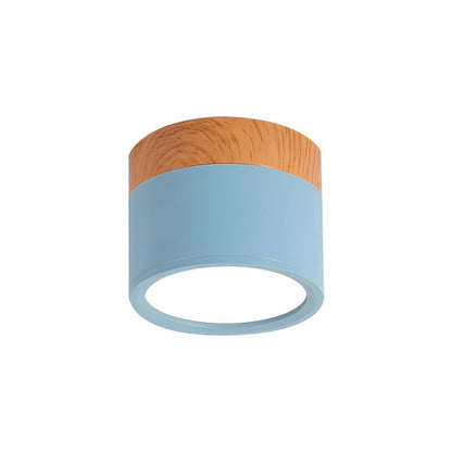 Cylinder Flush Ceiling Light | H2.36–2.75 in | Compact Modern LED Fixture| Sleek Aluminum | Brick by Brick