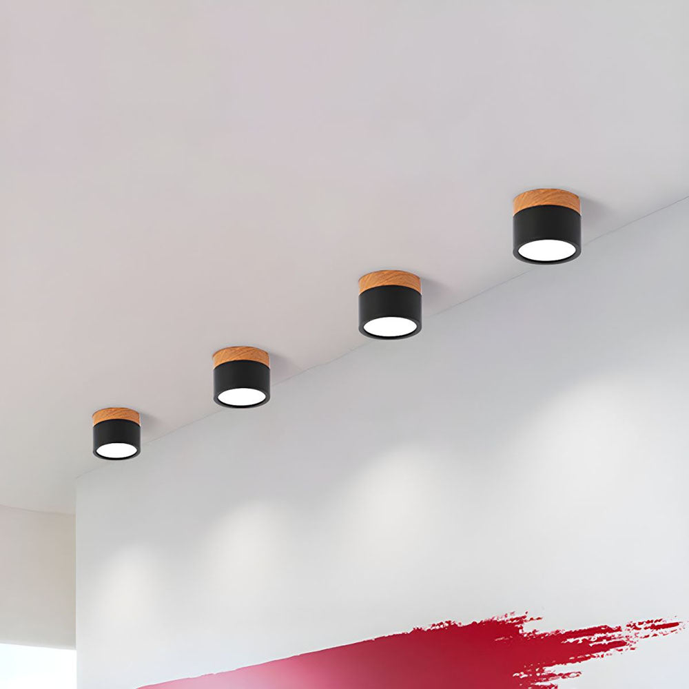 Cylinder Flush Ceiling Light | H2.36–2.75 in | Compact Modern LED Fixture| Sleek Aluminum | Brick by Brick