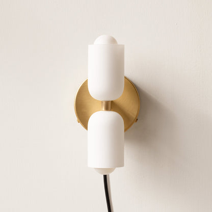 Double‑Head Wall Sconce | Unisex Metal & Acrylic Dual‑Light | Brick by Brick