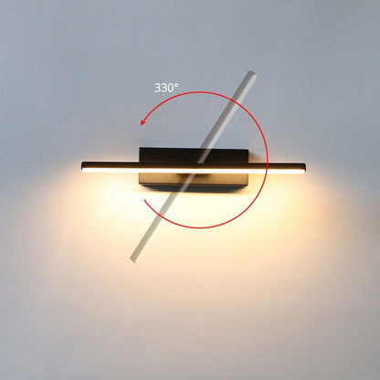 Modern Rotatable LED Wall Light | Black Metal | 12" Pivot Arm | Brick by Brick
