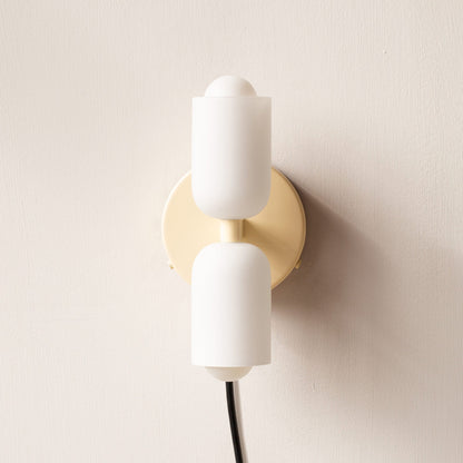 Double‑Head Wall Sconce | Unisex Metal & Acrylic Dual‑Light | Brick by Brick