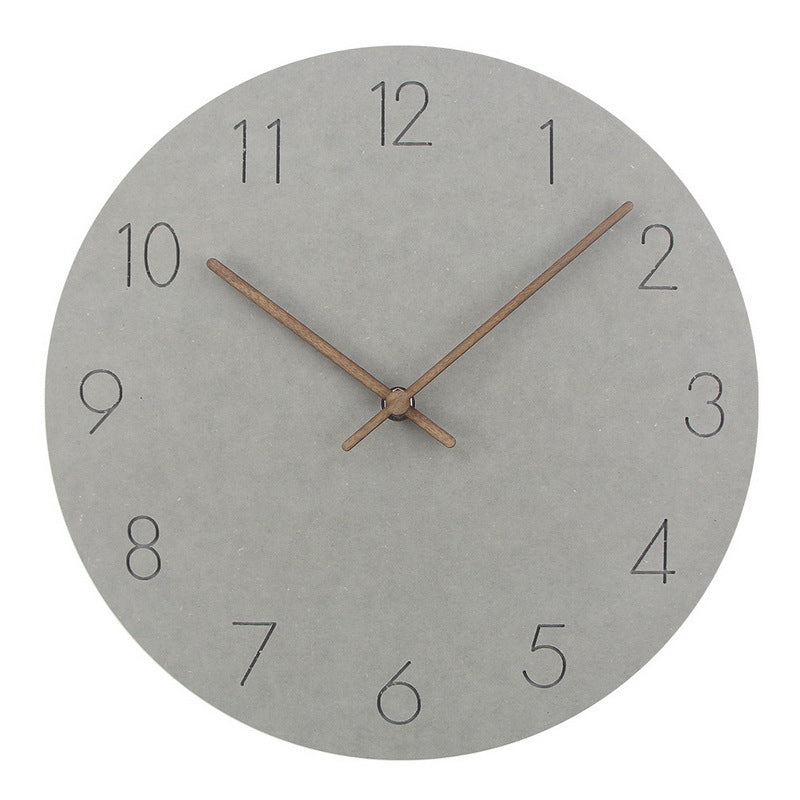 Scandinavian Wall Clock | 1.4 in | Silent Grey Face & Copper Hands | Minimalist Home Decor | Brick by Brick