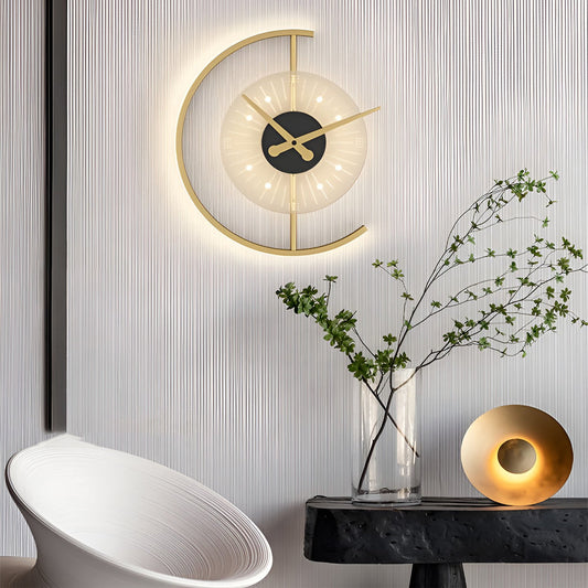 Wall Clock | Led Light | Silent Movement | Ambient Glow | Creative Modern Design