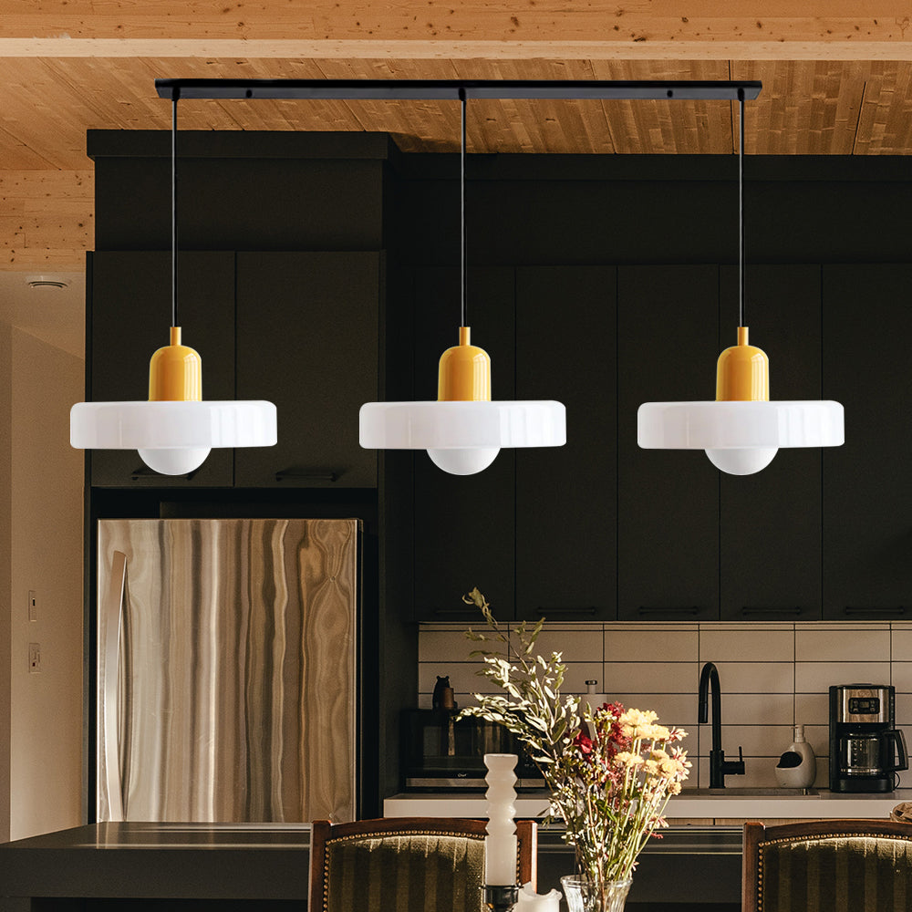 3-Light Glass Chandelier | 59.06 x 38.98 in | Contemporary Ceiling Fixture | Elegant Home Décor Lighting | Brick by Brick